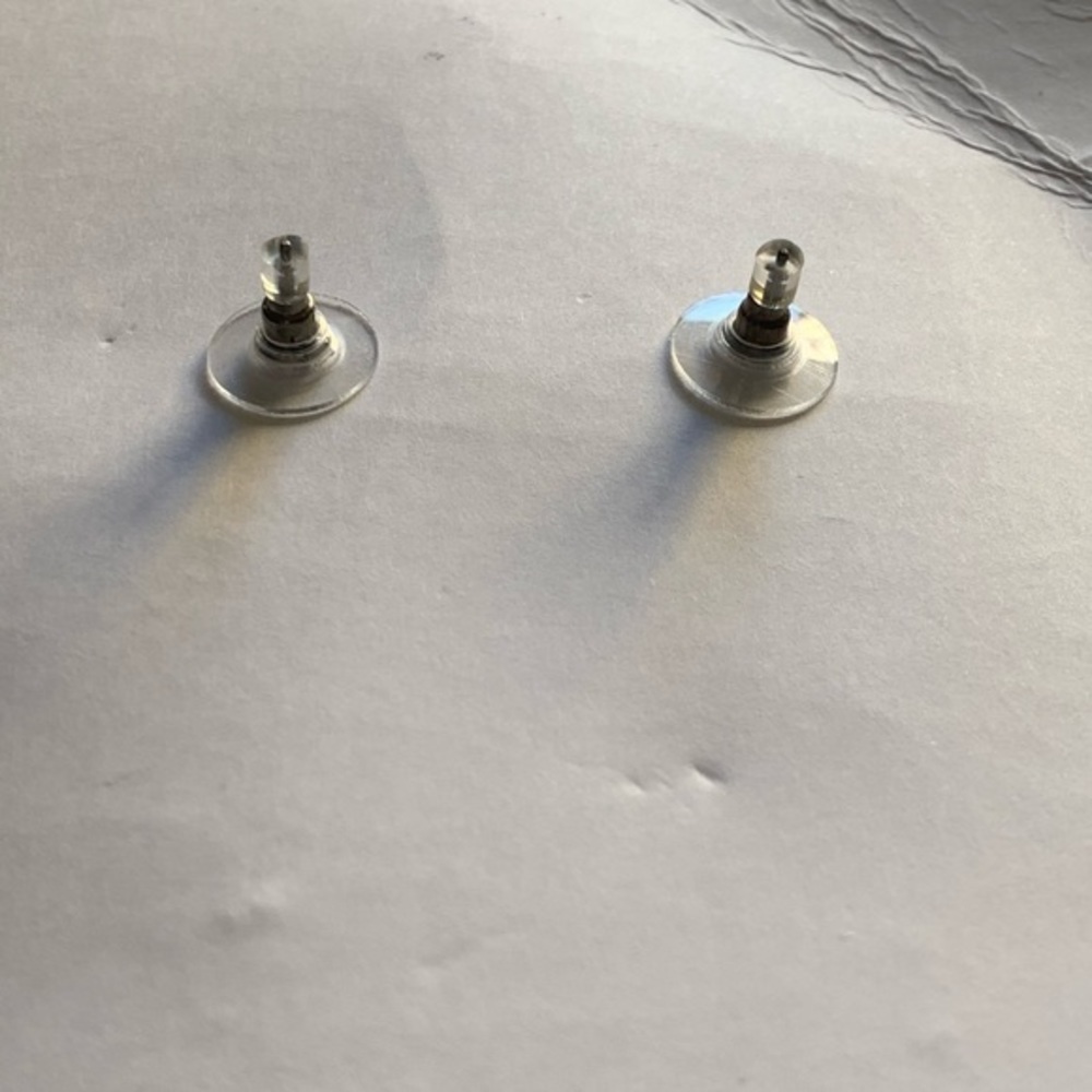 New Silver Teardrop Rhinestone Earrings - Picture 3 of 3